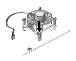 atornillar el disipador con el ventilador