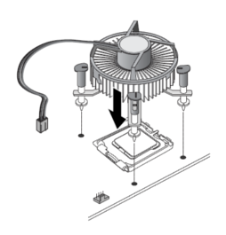 colocacion del disipador y el ventilador
