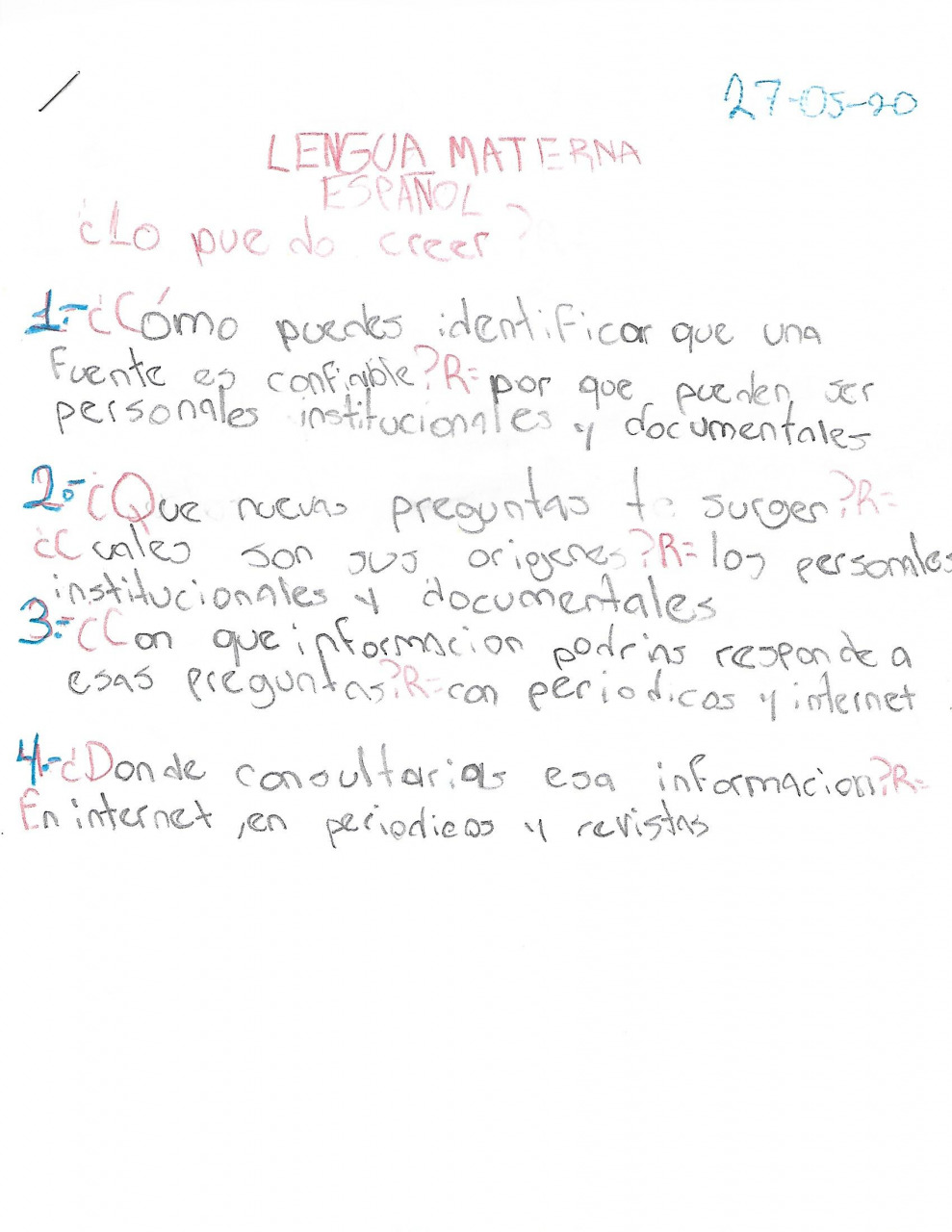 Aprende en Casa 25 al 29 Mayo 20